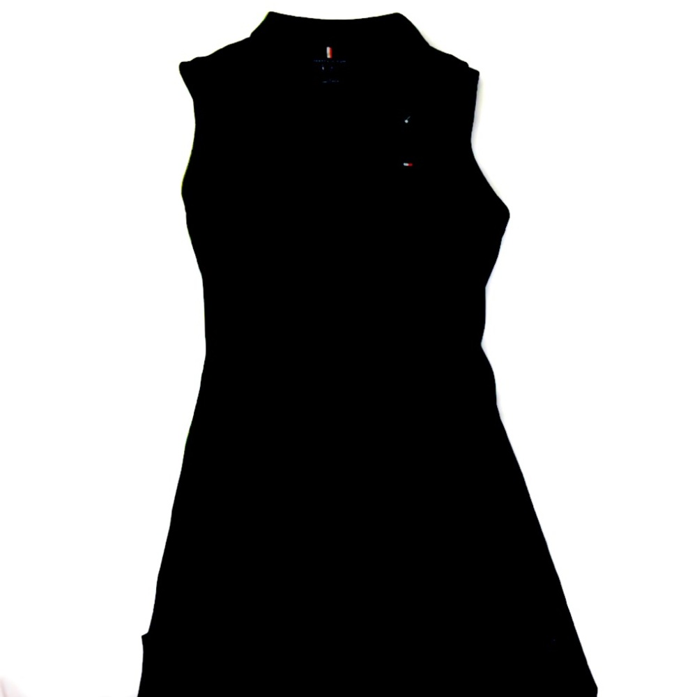 New Tommy Hilfiger Midi, navy sleeveless polo dress.